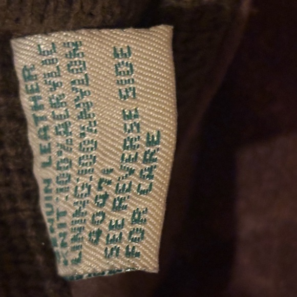 The Men's Store vintage genuine leather sweater coat jacket brown Large … - Picture 3 of 8